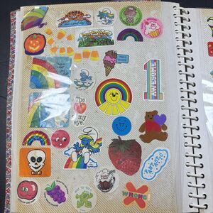 HUGE Vtg 1980s Sticker Album Lot 400+ SCRATCH N SNIFF Puffy Mello Smellos Rare I